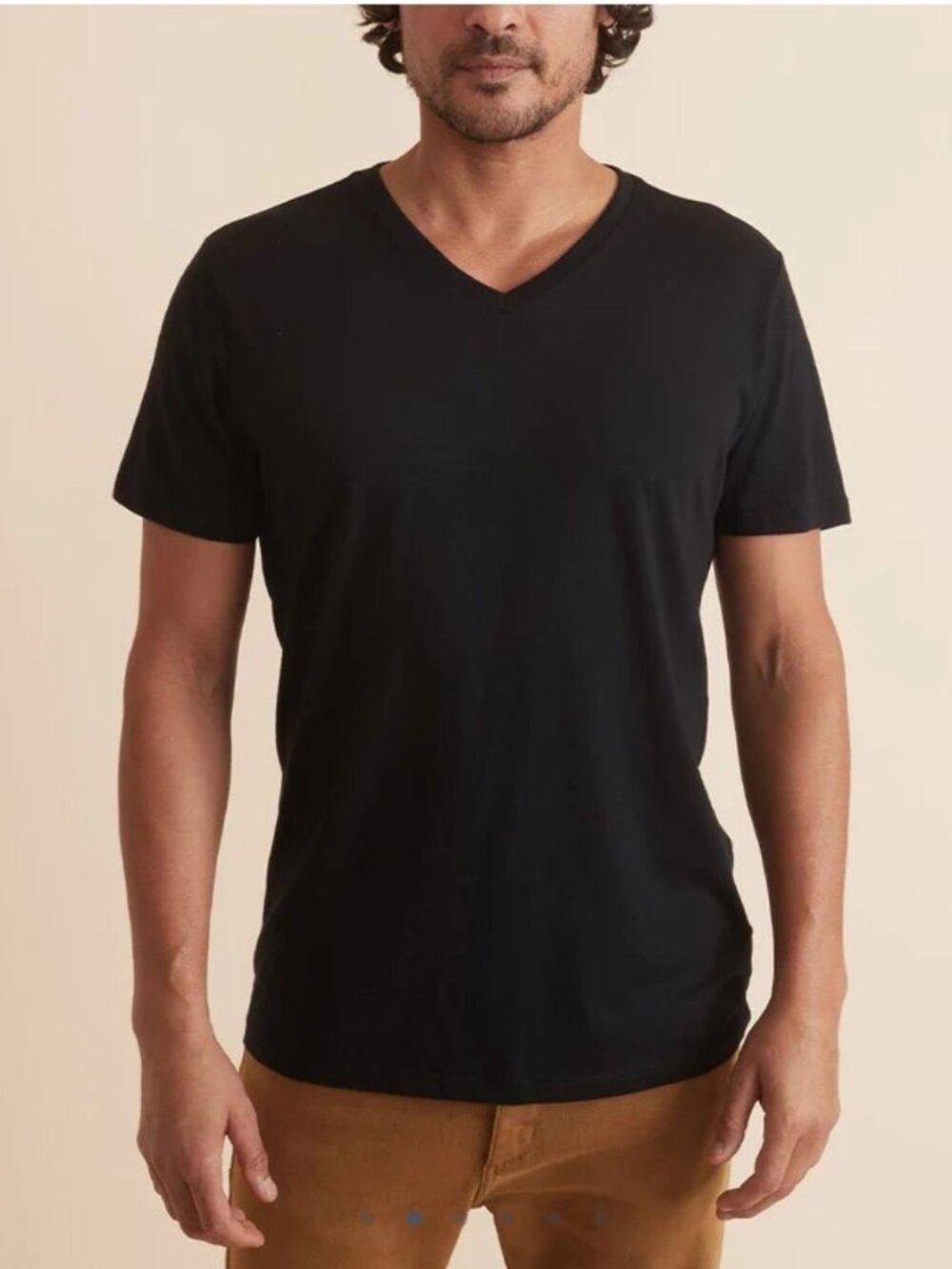 Marine Layer signature Vneck mens tee shirt black solid sz XXL short sleeve new